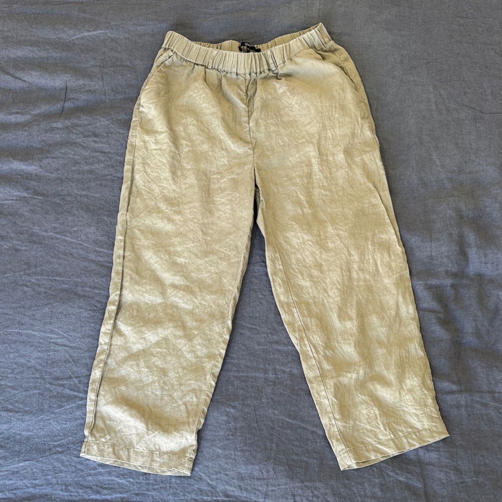 Quince Linen Crop Pants M